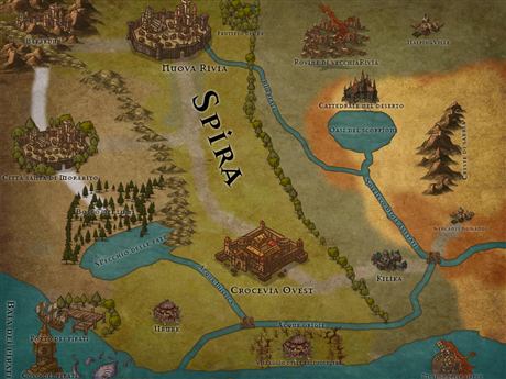 Mappa del continente — sud-ovest