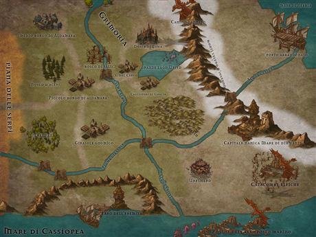 Mappa del continente — sud-est