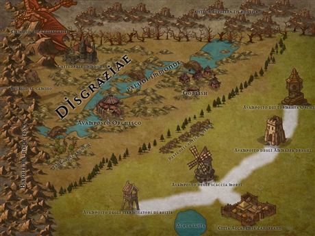 Mappa del continente — nord-ovest